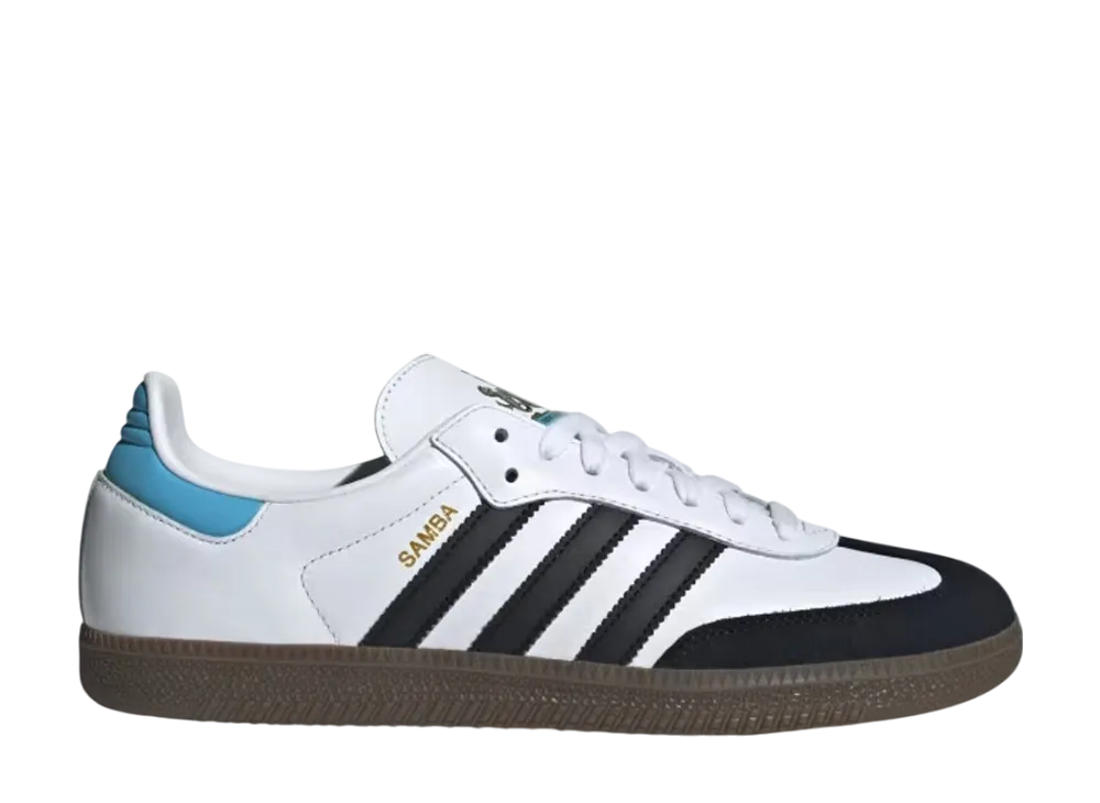 Newcastle United × adidas Samba "Footwear White/Core Black/Sky Rush"