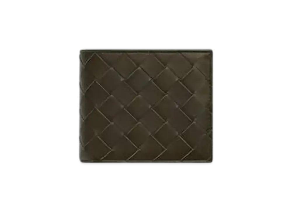 Bottega Veneta Intrecciato Bi-Fold Wallet With Coin Purse "Khaki/Dark Praline"