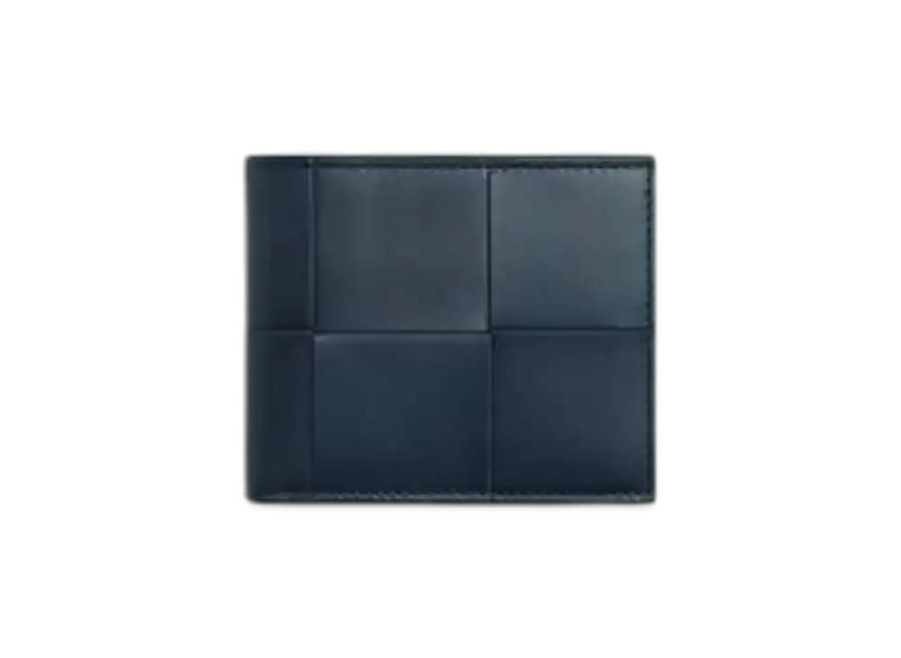 Bottega Veneta Cassette Bi-Fold Wallet "Deep Blue/Umbra"
