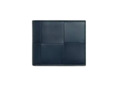 Bottega Veneta Cassette Bi-Fold Wallet "Deep Blue/Umbra"