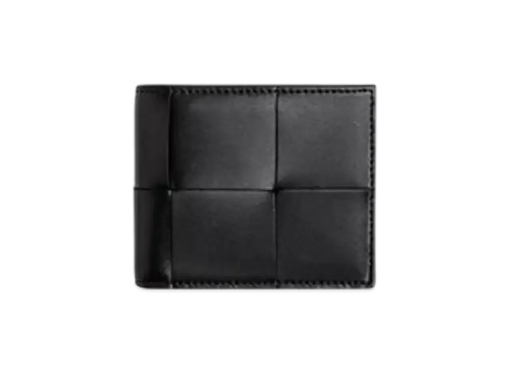 Bottega Veneta Cassette Bi-Fold Wallet With Coin Purse "Black"
