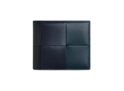 Bottega Veneta Cassette Bi-Fold Wallet With Coin Purse "Deep Blue/Space/Shadow/Deep Blue"