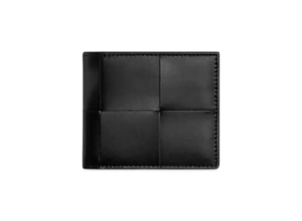 Bottega Veneta Cassette Bi-Fold Wallet With Coin Purse "Black/Parakeet"