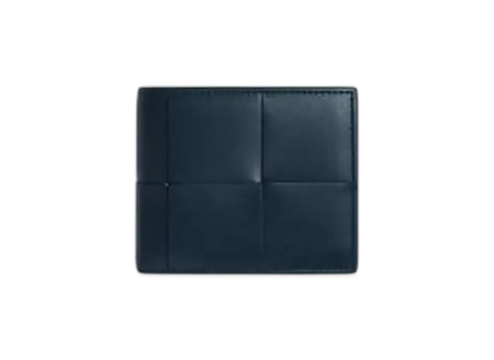 Bottega Veneta Cassette Bi-Fold Wallet With Coin Purse "Deep Blue/Umbra"