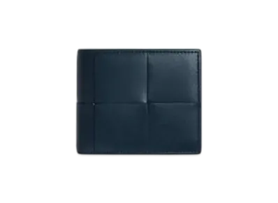 Bottega Veneta Cassette Bi-Fold Wallet With Coin Purse "Deep Blue/Umbra"
