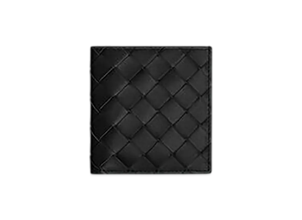 Bottega Veneta Intrecciato Slim Bi-Fold Wallet "Black"