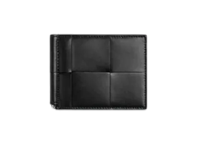 Bottega Veneta Cassette Bill Clip Wallet "Black/Parakeet"