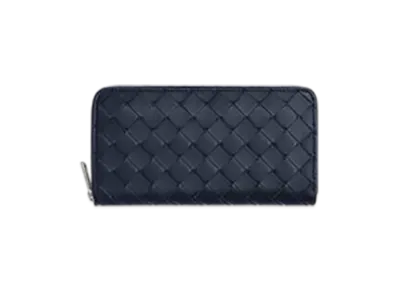 Bottega Veneta Intrecciato Zip Around Wallet "Space"