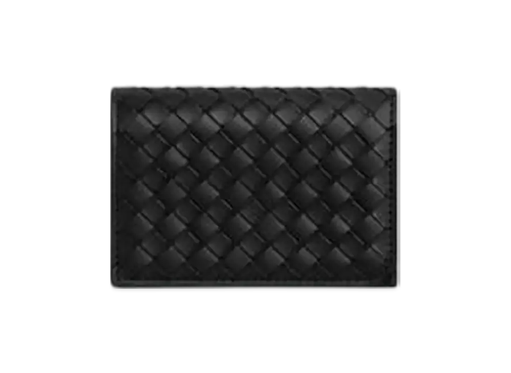 Bottega Veneta Intrecciato Piccolo Business Card Case "Black"