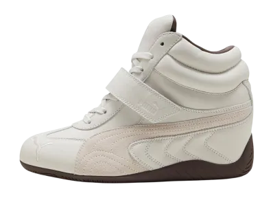 プーマ ウィメンズ スピードキャット ウェッジ "ホワイト/ブラウン"