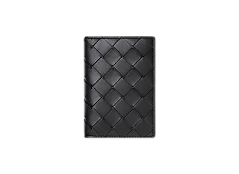 Bottega Veneta Intrecciato Flap Card Case "Black"