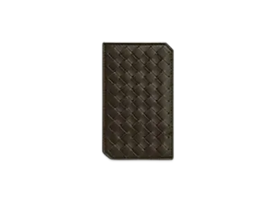 Bottega Veneta Intrecciato Piccolo Vertical Card Case "Khaki"