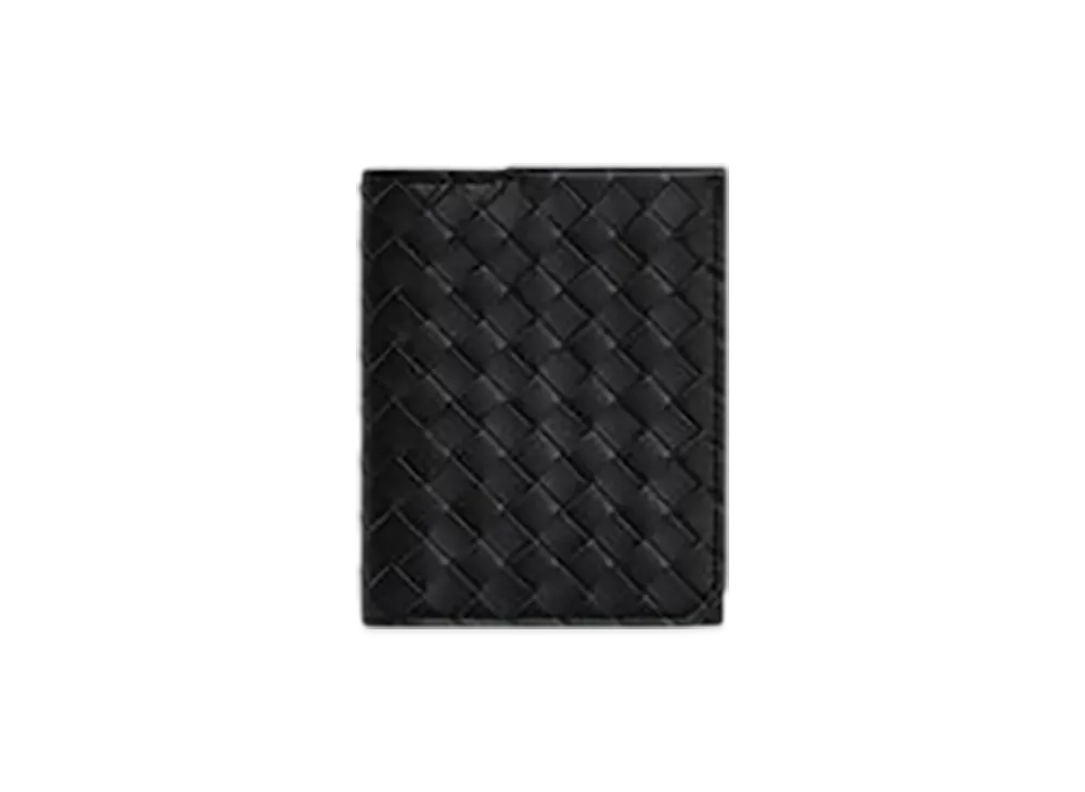 Bottega Veneta Intrecciato Piccolo Flap Card Case "Black"