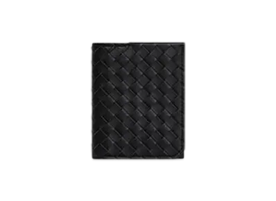 Bottega Veneta Intrecciato Piccolo Flap Card Case "Black"