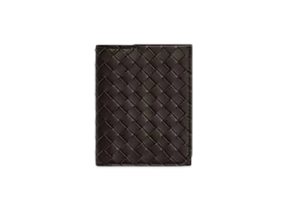 Bottega Veneta Intrecciato Piccolo Flap Card Case "Fondente"
