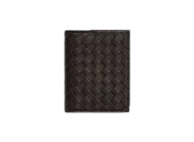 Bottega Veneta Intrecciato Piccolo Flap Card Case "Fondente"
