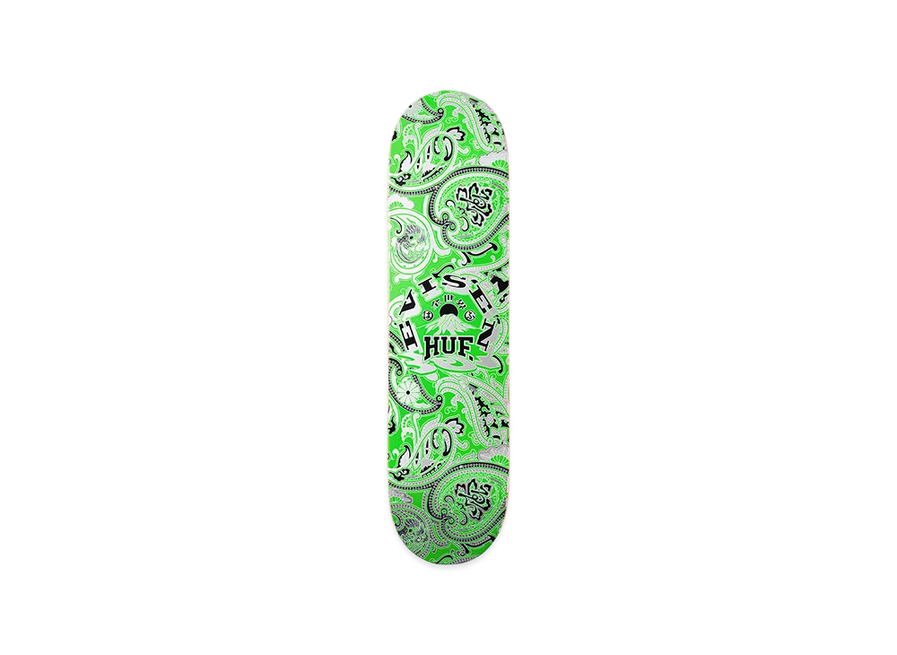 HUF x Evisen Skateboards Paisley Deck "Green"