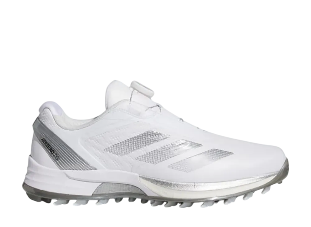 アディダス アディゼロ ZG ロー ボア スパイクレス ゴルフ "クラウドホワイト/アイアンメタリック/シルバーメタリック"