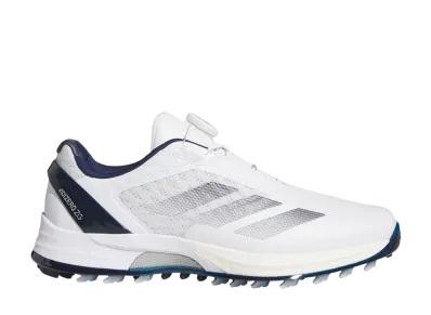 adidas Adizero ZG Lo Boa Spikeless Golf "Cloud White/Night Indigo/Silver Metallic"