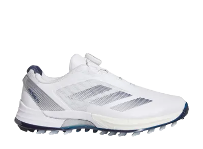 adidas Women's Adizero ZG Low Cut Boa Spikeless Golf "Cloud White/Night Indigo/Silver Metallic"