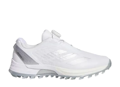 adidas Women's Adizero ZG Low Cut Boa Spikeless Golf "Cloud White/Silver Metallic/Grey Two"
