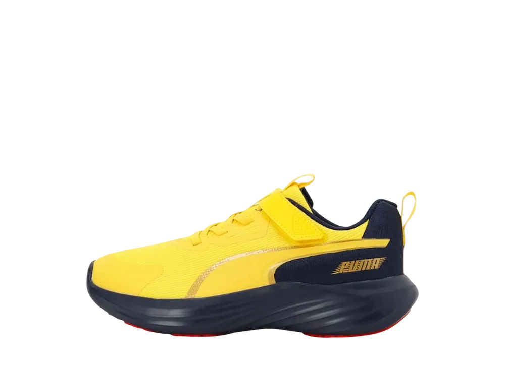 プーマ PS スピード モンスター V5 "ペールイエロー/プーマネイビー" (キッズ)