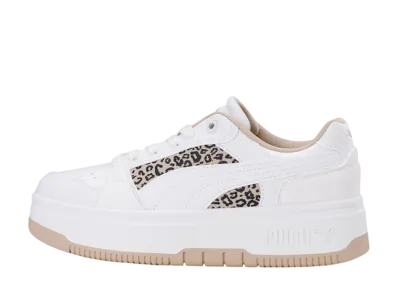 Puma Women's Rebound Femme Low Leo "Warm White/Warm White"