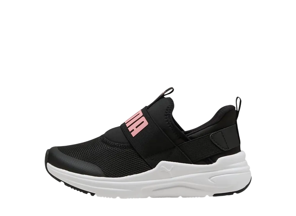 プーマ GS ソフトライド ワイヤード2 イーズイン "プーマブラック/ピンクスケープ/プーマホワイト" (キッズ)