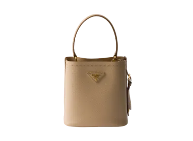 PRADA Panier Saffiano Leather Mini Bag "Sand Beige"