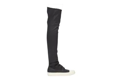 Rick Owens DRKSHDW Women's FW25 Concordians High Sock Sneaks "Black Wax/Milk/Milk"