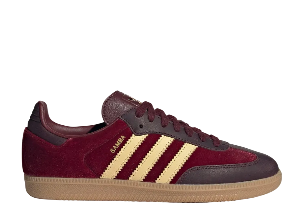 アディダスオリジナルス ウィメンズ サンバ OG "シャドウレッド/マルーン/ガム"