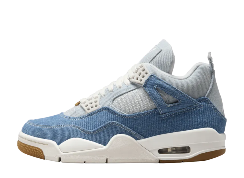ナイキ ウィメンズ エアジョーダン4 デニム "ウォーンブルー"