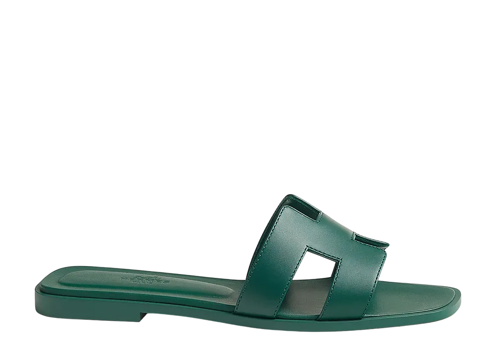 Hermes Women's Oran Sandal "Vert Virid"
