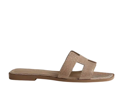 Hermes Women's Oran Sandal "Beige Argile"