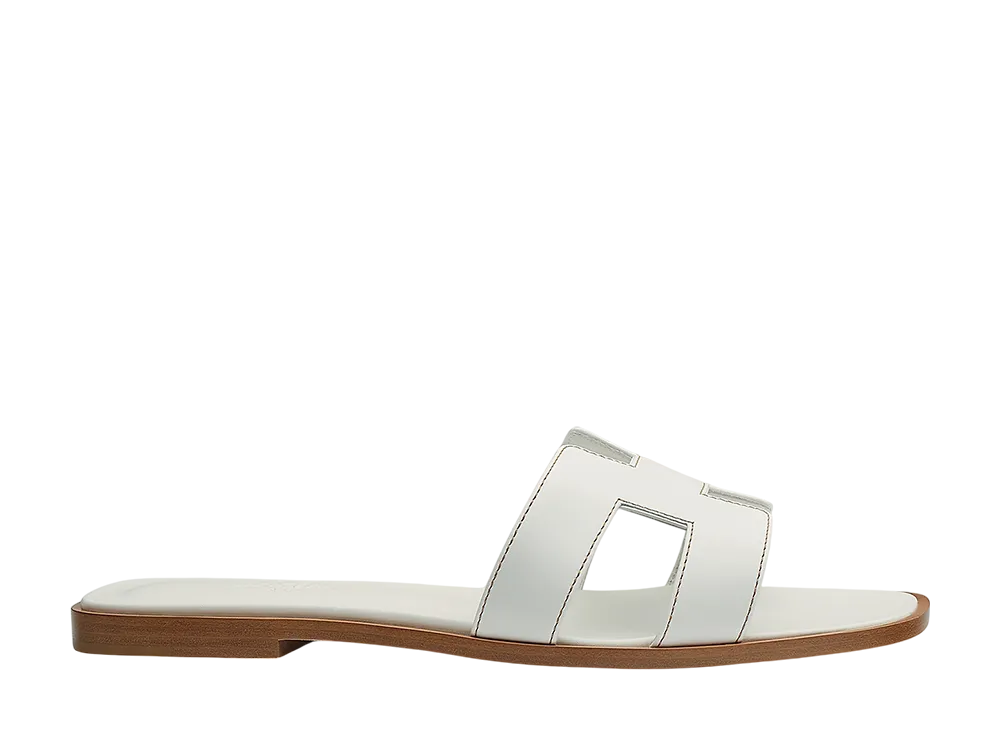 Hermes Women's Oran Sandal "Blanc"