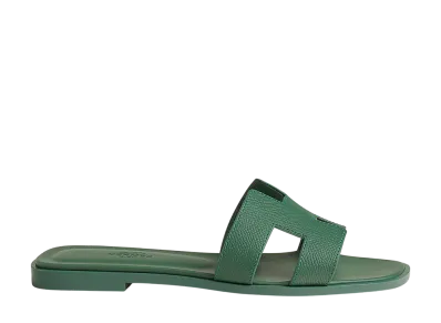 Hermes Women's Oran Sandal "Vert Viride"