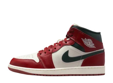 Nike Air Jordan 1 Mid "Sail/Pure Platinum/Redstone/Midnight Green"