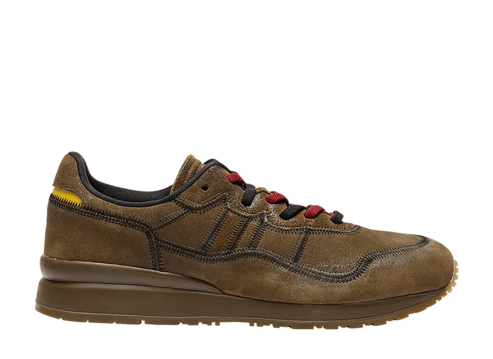 オニツカタイガー タイガーアリー ステッチ "ブラウンストーム/バイブラントイエロー"