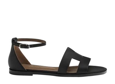 Hermes Women's Santorini Sandal "Noir"
