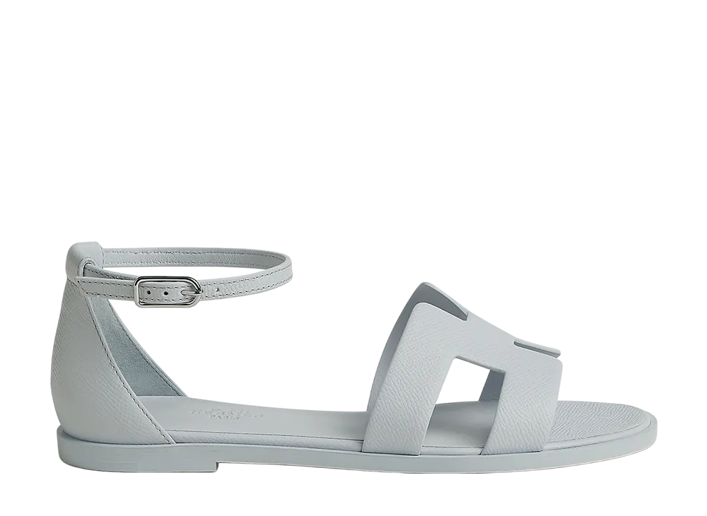 エルメス ウィメンズ サントリーニ サンダル "ブルーグラシエ"