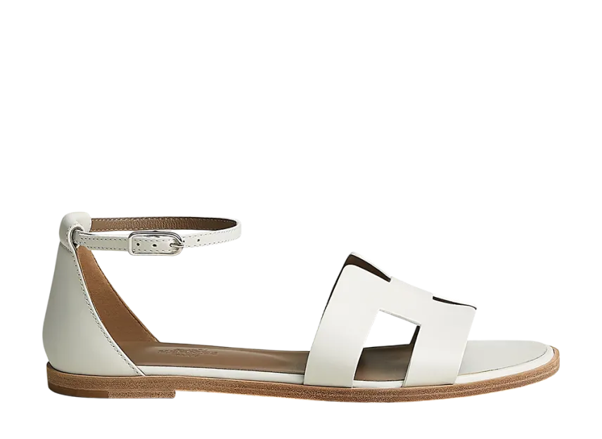 洗練されたホワイトカラー♪【HERMES】サンダル Santorini Hermes Women's Santorini Sandal