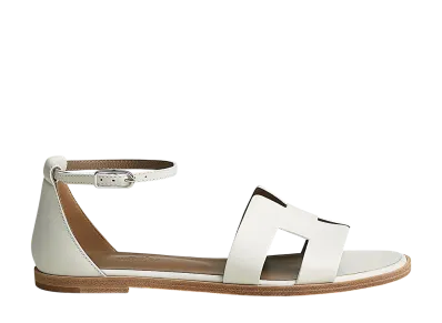Hermes Women's Santorini Sandal "Blanc"