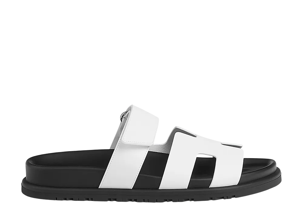 Hermes Women's Chypre Sandal "Blanc"