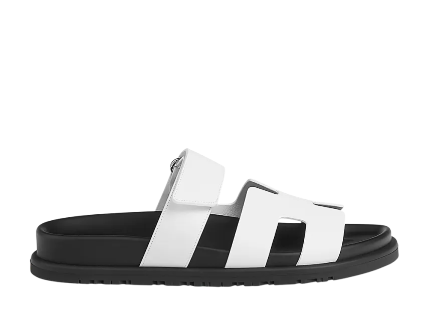 【爽やかさ際立つ】HERMES シプレ サンダル Blanc Hermes Women's Chypre Sandal