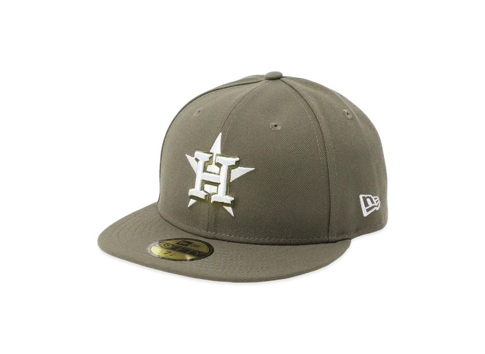 NEW ERA MLB Basic 59Fifty Assorted Colors Collection Houston Astros "Khaki"