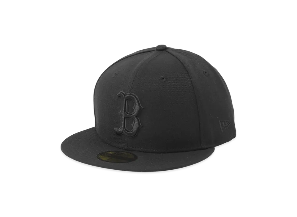 NEW ERA MLB Basic 59Fifty Black On Black Collection Boston Red Sox "Black"