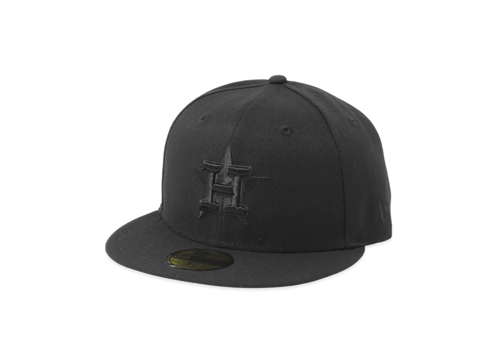 NEW ERA MLB Basic 59Fifty Black On Black Collection Houston Astros "Black"