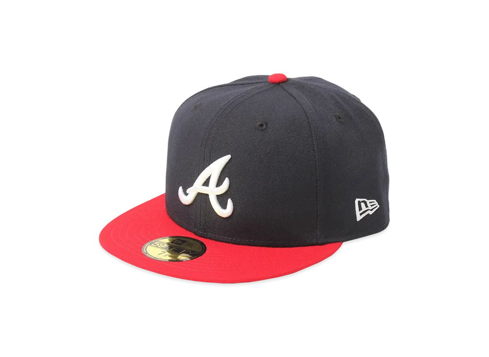 NEW ERA Acperf 59Fifty Atlanta Braves "Navy/Red"