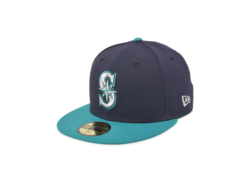 NEW ERA MLB On-Field 59Fifty Authentic Collection Seattle Mariners "Navy/Teal"