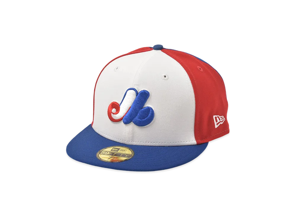 NEW ERA MLB Cooperstown Wool Fitted 59Fifty Collection Montreal Expos "White"